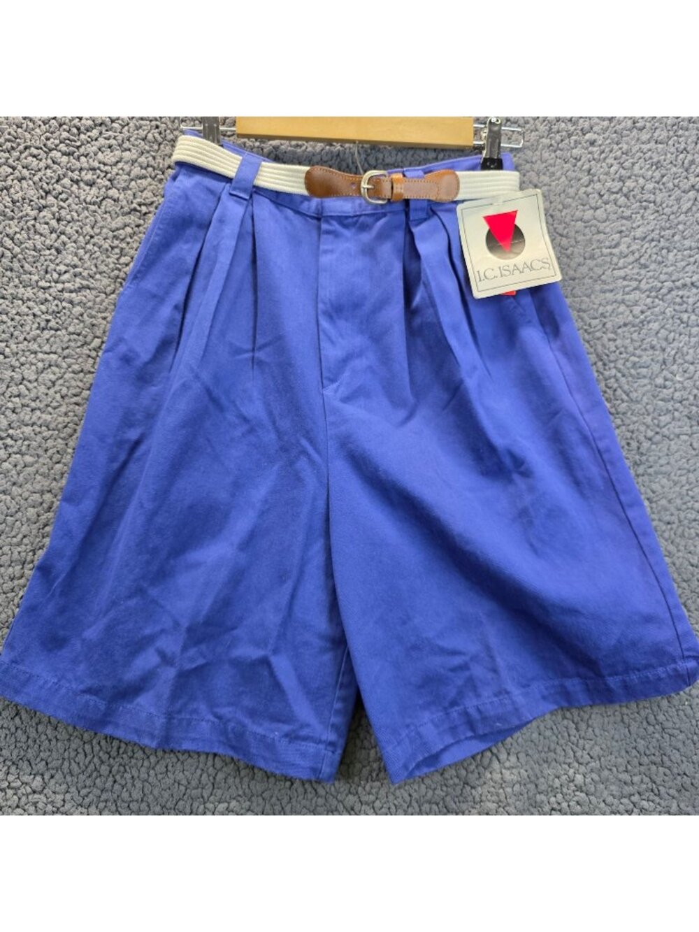 Vintage I.C. ISAACS Bermuda Shorts 10 Royal High Waisted Coastal Preppy Twee 90s